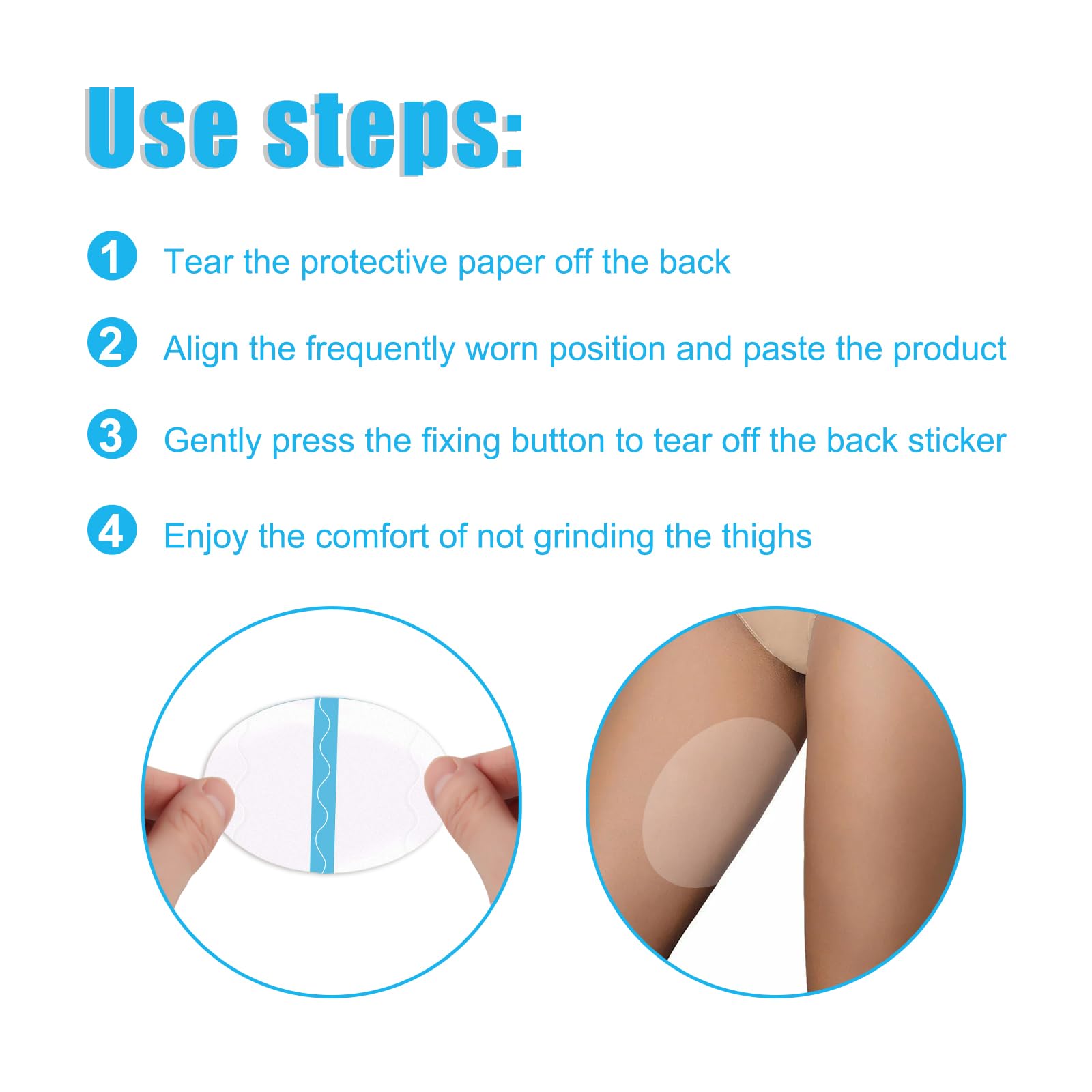 20 Unidades Parches Antirozaduras Transparentes para Muslos, Anti Sfregamento Coscia Protezione Patch per Cosce Anti sfregamento, Adhesivos Suaves Anti Fricción, Protección Invisible y Cómoda