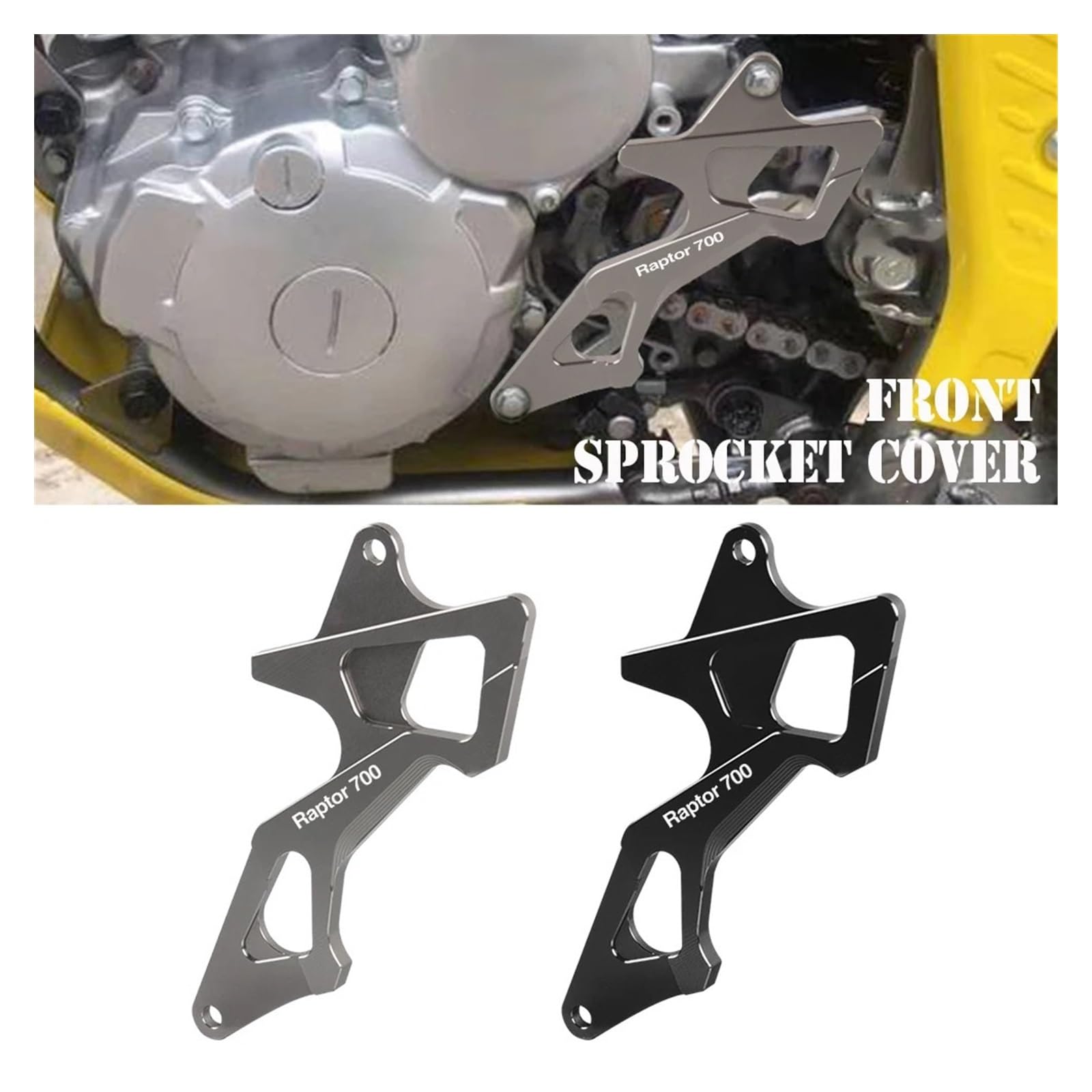 Moto Protection de Curseur de Chaîne pour Yam&aha Raptor 125 250 350/SE 700 700R/SE Couvercle de pignon Avant Protecteur de chaîne YFZ450 R/X