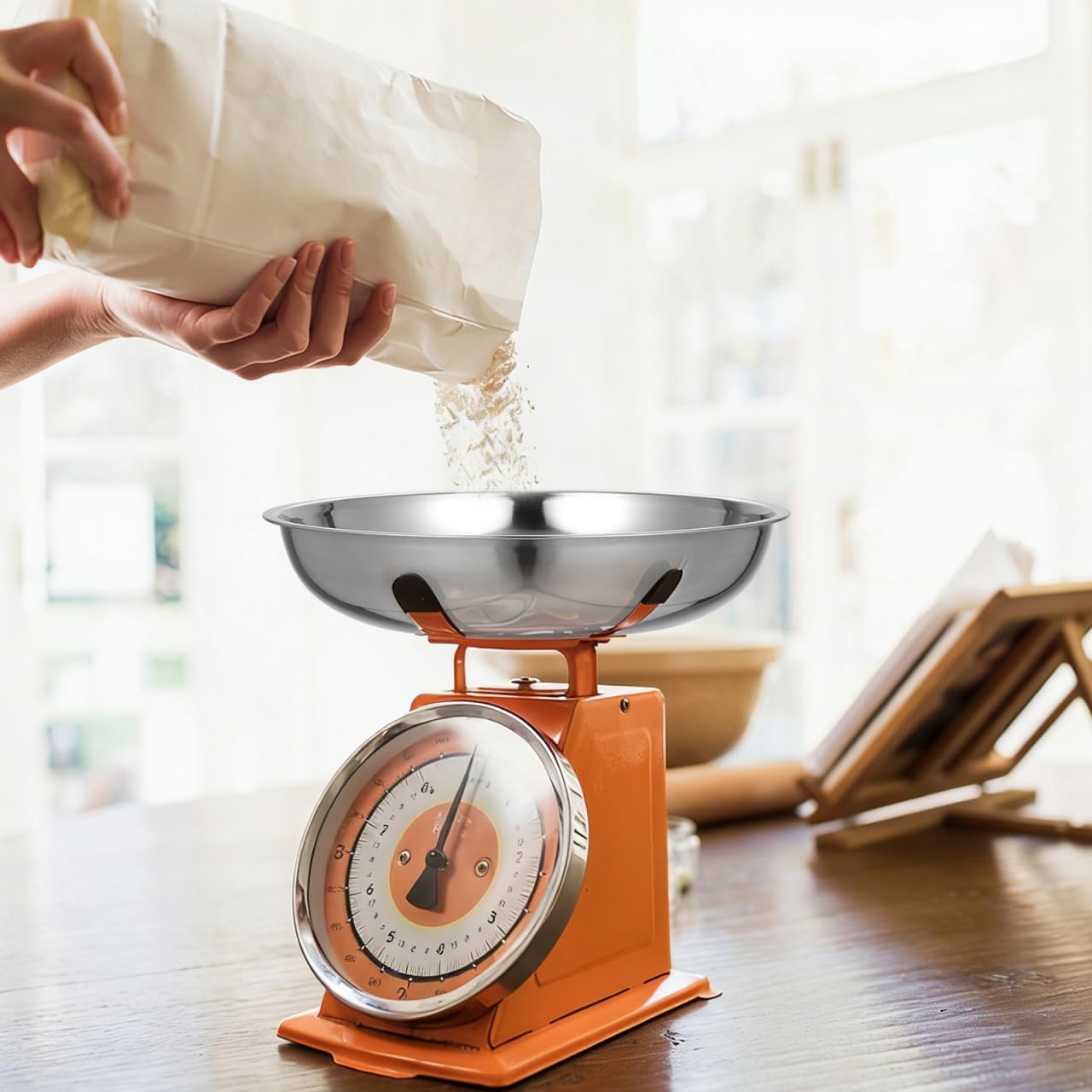 STOBAZA Báscula electrónica de acero inoxidable para alimentos, 25 cm, balanza digital para cocinar, hornear, cocina, laboratorio, suministros