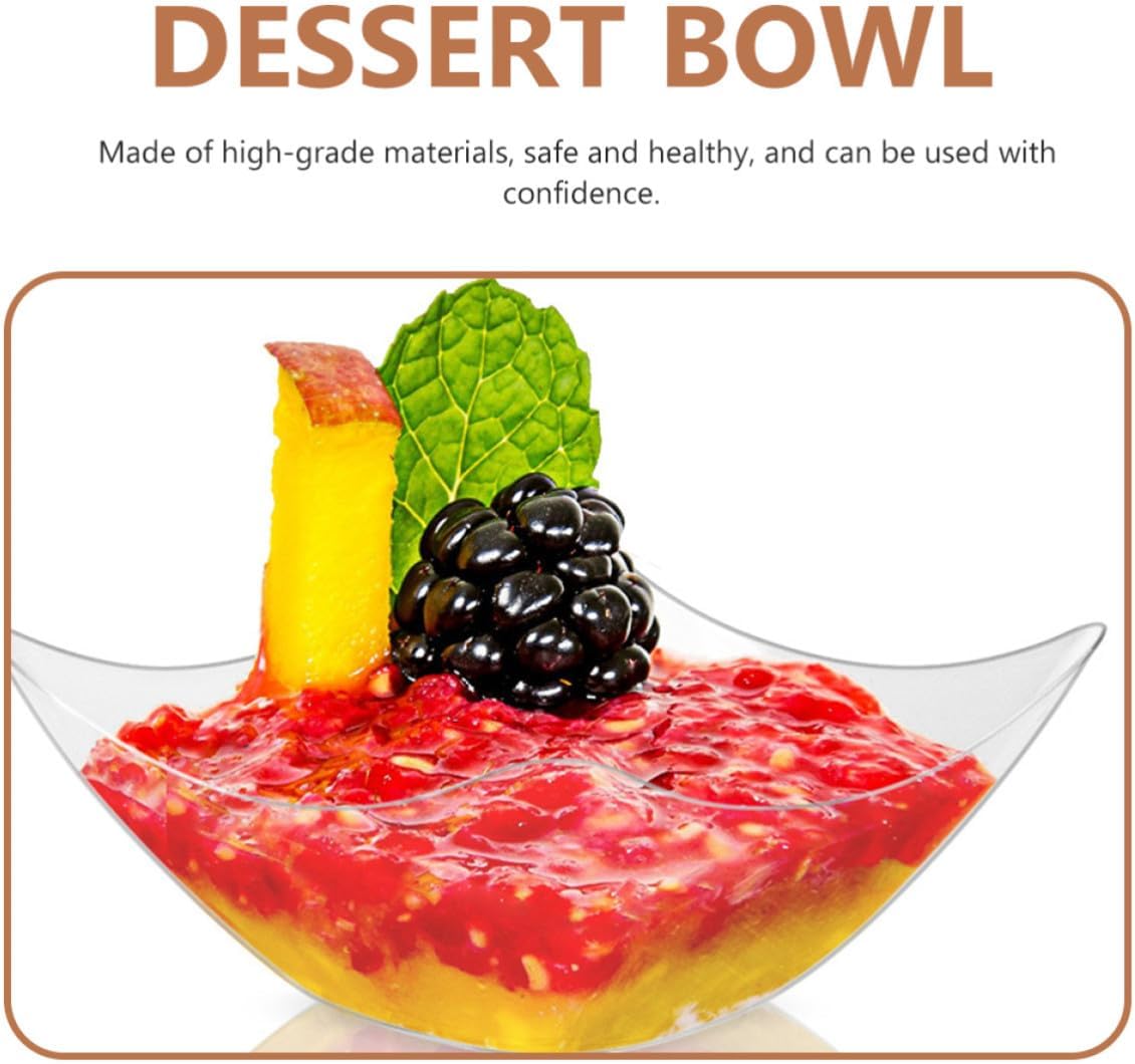 jojofuny 48pcs Ps Dessert Bowls, Non-slip Trifle Serving Set