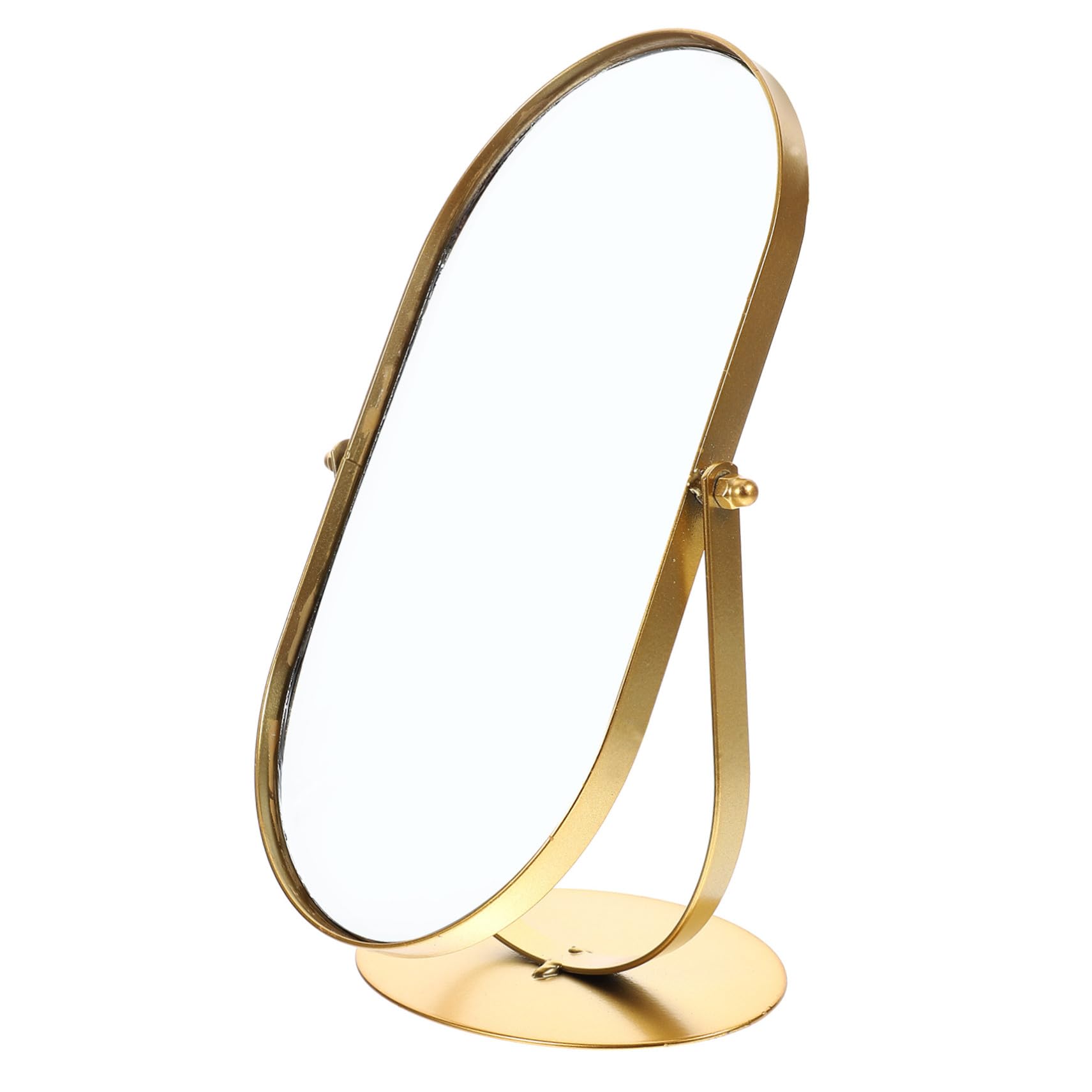 Miroir de maquillage en verre vintage doré élégant pour coiffeuse chic