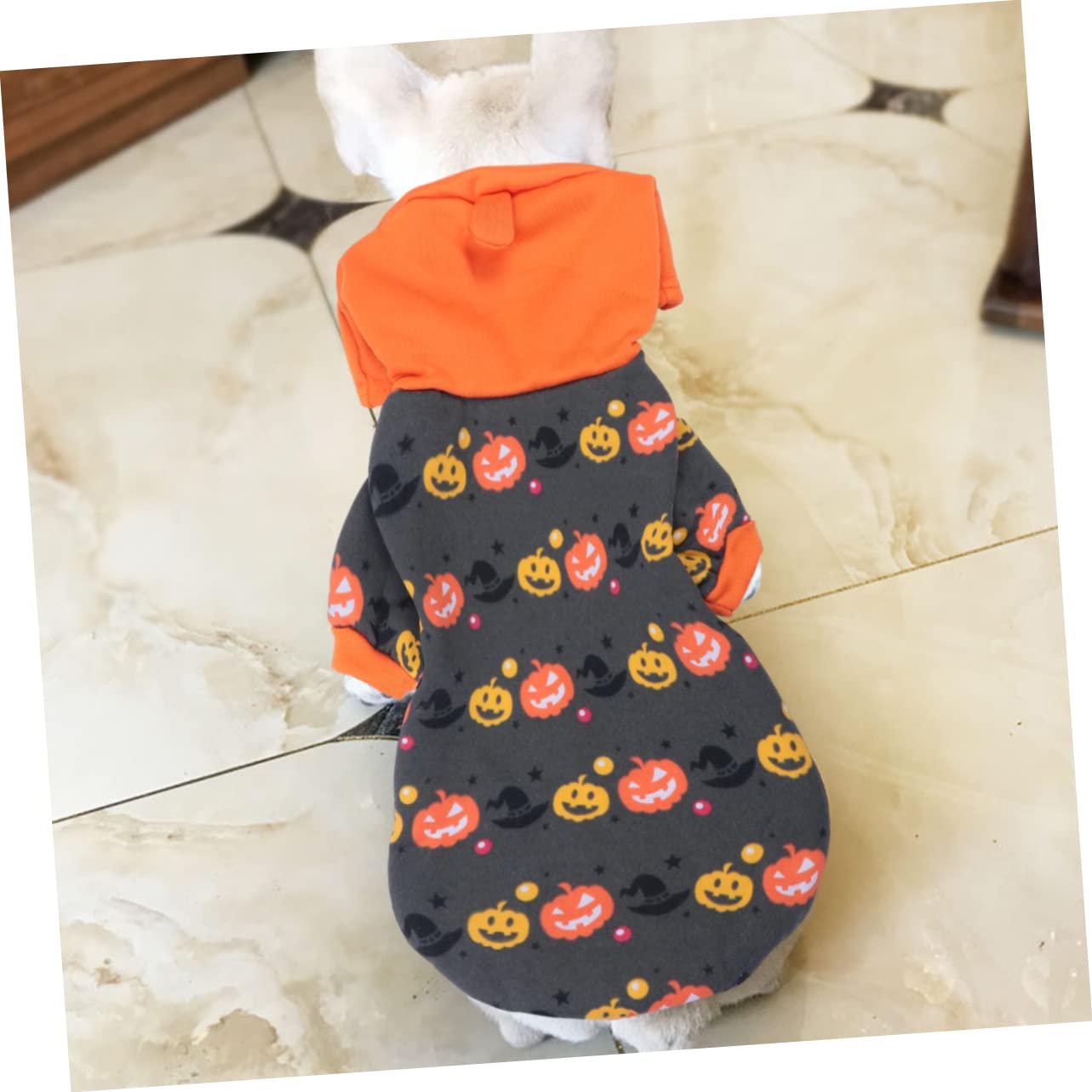 HMJGDHX 2 Pezzi Addensare Vestiti Caldi per Animali Domestici Costume da Zucca di Halloween per la Festa di Cosplay dell'animale Domestico del Cane