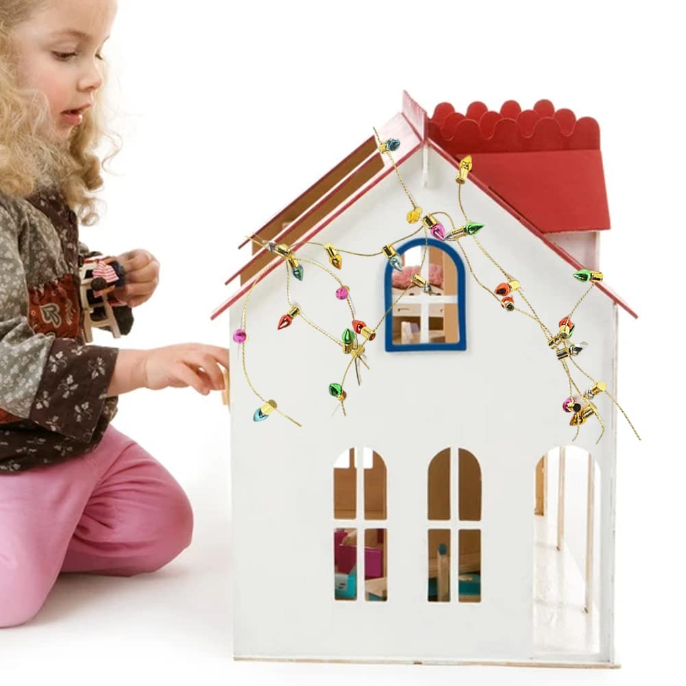 Guirlande Lumineuse LED 1 Mètre 10 Lumières - Pour Maison De Poupée 1:12 - Décoration Miniature Noël Et Chalets