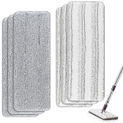 Sgizoku Microfibre Mop Pad Replacement Compatible with Squeezy Peasy/MASTERTOP/EasyGleam Flat Mop and Bucket,33x12cm Universal Washable Mop Refill Replacement for All Hard Floors Wet & Dry Cleaning