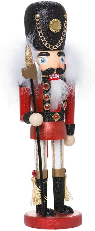 Kurt Adler HA0373 15" Hollywood Red & Black Soldier Nutcracker