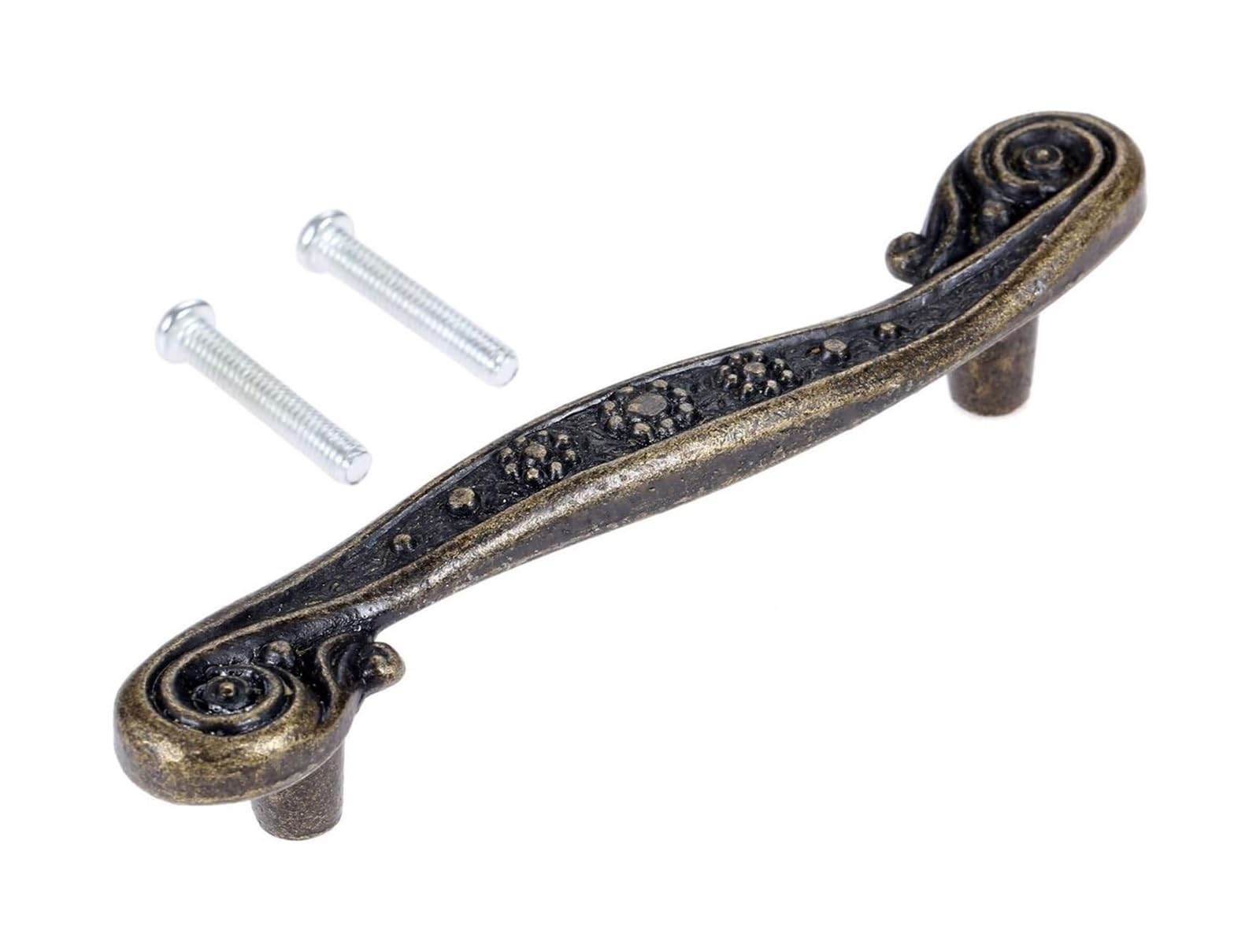 Opeximatun Kitchen Cupboard Handles, Zinc Alloy Cabinet Drawer Handle Bronze 76mm Hole Spacing