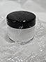 ZEJIA 10pcs Small Travel Containers, Black Sample Jars with Screw Lids, 5 Size 3/5/10/15/20 Gram, 12pcs Labels and 2pcs Mini Disposable Spatula, Makeup Sample Containers BPA Free