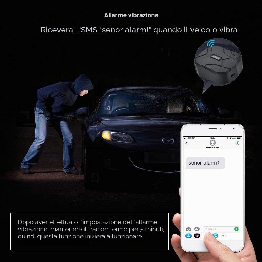 Localizzatore GPS per Auto WINNES TK905B GPS Tracker con Ascolto Ambientale Impermeabile Anti-perso Tracker con Geo-Fence Alarm Tracciatore di Posizione per Auto/Veicoli/Camion/Moto/Flotta 10000mAh