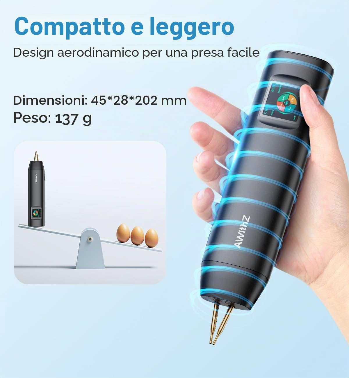 Saldatrice a punti per batterie, AWithZ 2 in 1 Saldatrice a Punti H2 con aghi di ricambio,LCD, 99 Livelli regolabili per riparare piccoli progetti, realizzare pacchi batteria (H2PRO)