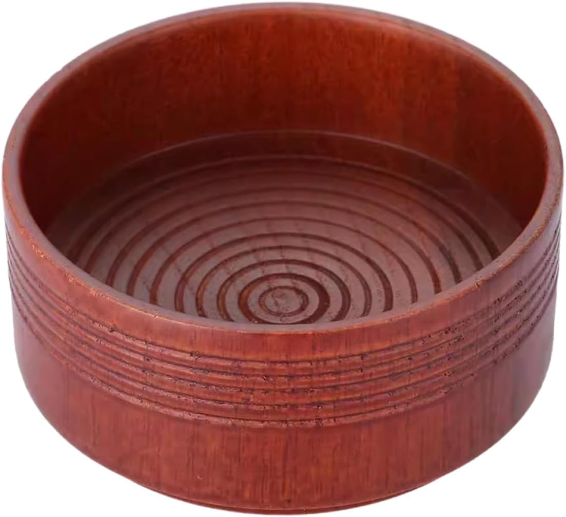 Wooden Shaving Soap Bowl for Men, Reusable Vintage Oak Shave Bowl, Household Men Shaving Accessory for Creamy Lather and Smooth Shave