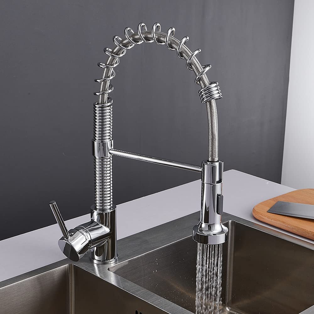 Zqfhsx Kitchen Faucet Pull Out Swivel Spout Extensible Spring Mixer Down Sink Luxury For Tap Faucets