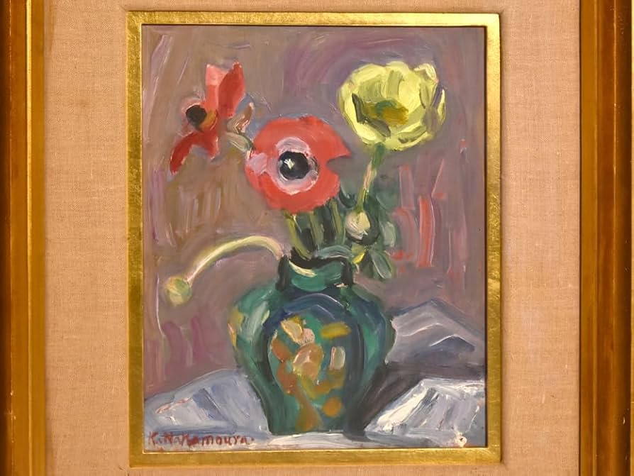 花アネモネ３号油彩画 花アネモネ3号油彩画 花アネモネ3号油彩画