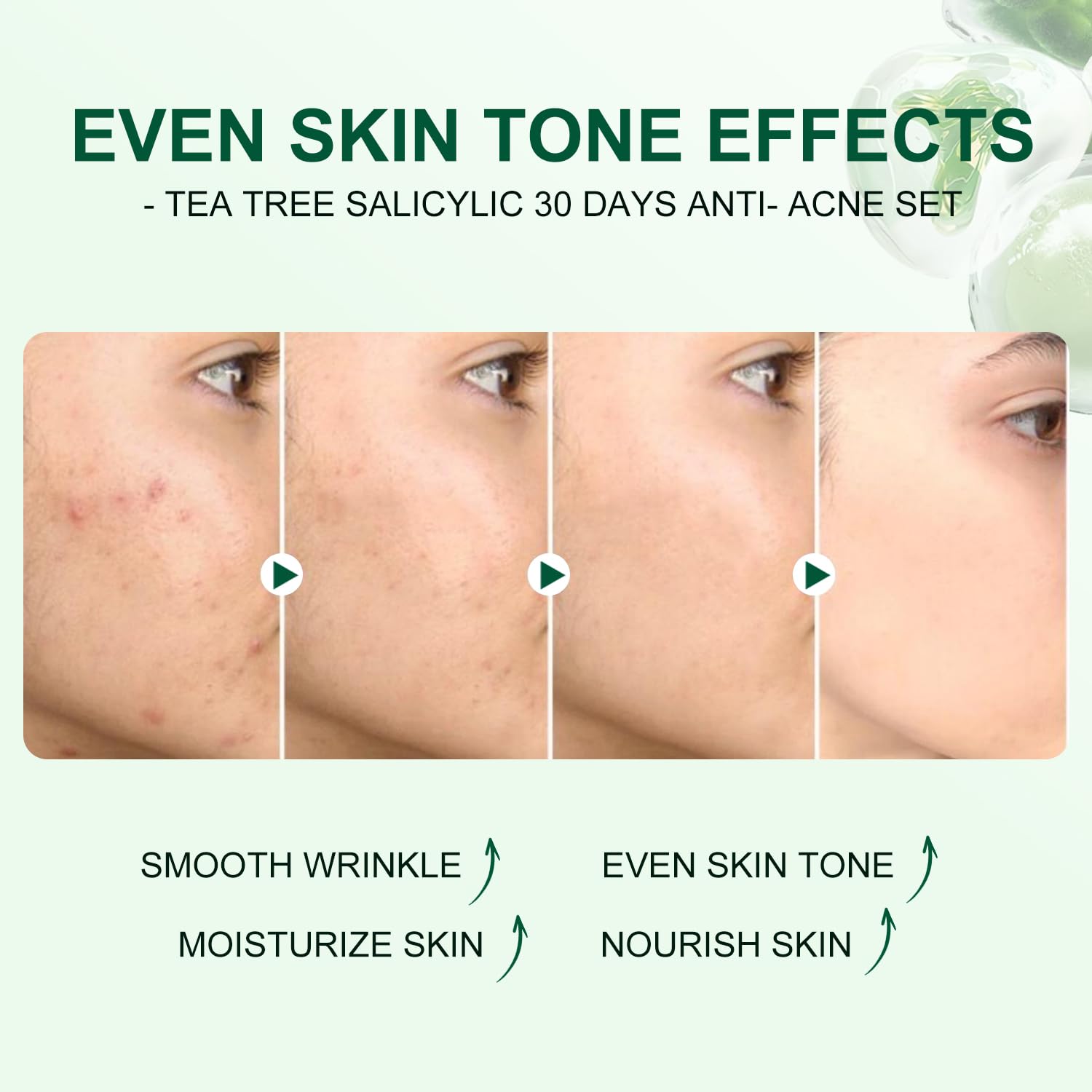 Amazon.com : Tea Tree Salicylic Acid Facial Skin Care Set, Acne