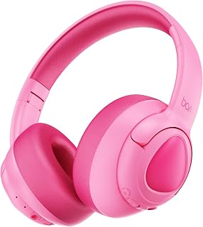 boAt Sailor Play Wireless Kids Headphone w/85dB Volume Limiter, 40mm Driver Tuned for Kids, Soft & Plush Earcups, Lightweight & Durable Build, Adaptive Fit, 60H Battery, Bluetooth v5.4(Bubblegum Pink)