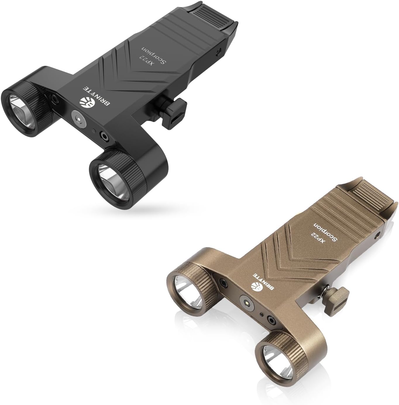 Brinyte XP22 1300 Lumens LED Tactical Flashlight Black Bundle XP22 Desert One