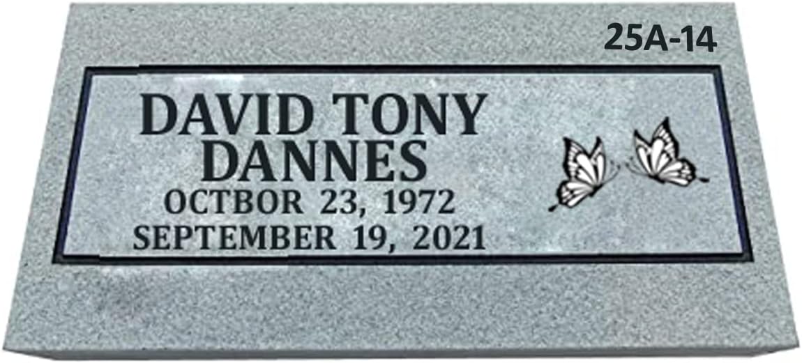 KUMADA Memorial Cemetery Marker, Headstone, Grave Marker, Granite Plaque Monument, Tombstone, Gravestone for Loved Human Pet Dog Cat Custom Engraving Text Personalized Designs (16x10x2 Inch, Gray)