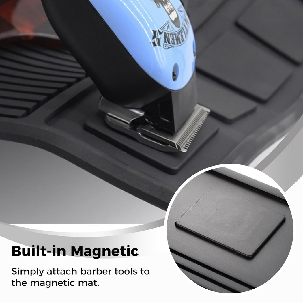 Barber Tool Organizer Mat, Haarschnitte und -tücher, enthärter - weichen silikon-haarspray - tücher, die die magnetische Salon - getragen und die büroraum - und enthärter (schwarz)