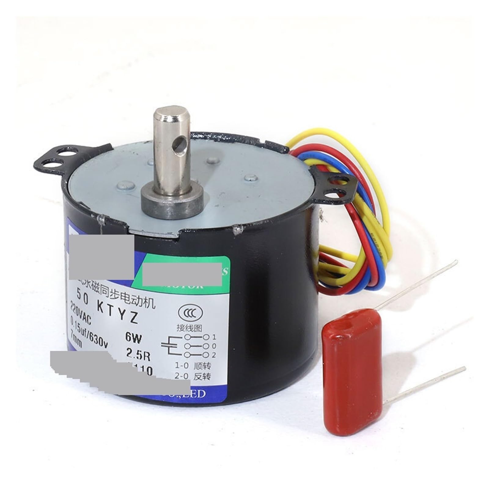 MUYTQAERG Synchronous Motor 50KTYZ Permanent Magnet High Torque 220V AC Forward and Reverse Controllable(110V 5rpm)