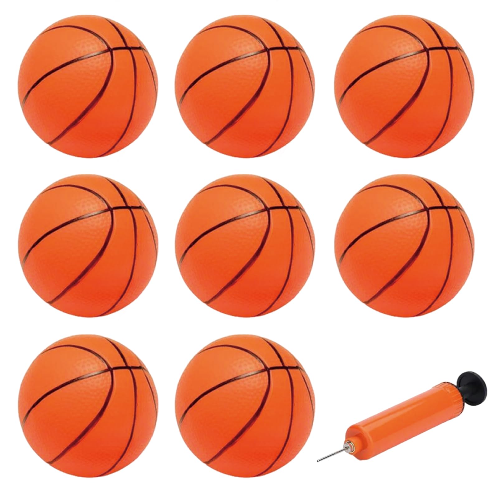9Pcs Set Mini Basketball, Small Basketball Set for Kids Indoor and Outdoor Basketball Games with Pump