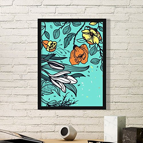 Peintures de fleurs pour moderniser un mur blanc sans refaire la peinture