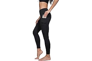 Yogalicious Essentials - High Waist Ultra Soft 7/8 Ankle Length Leggings with Pockets for Women