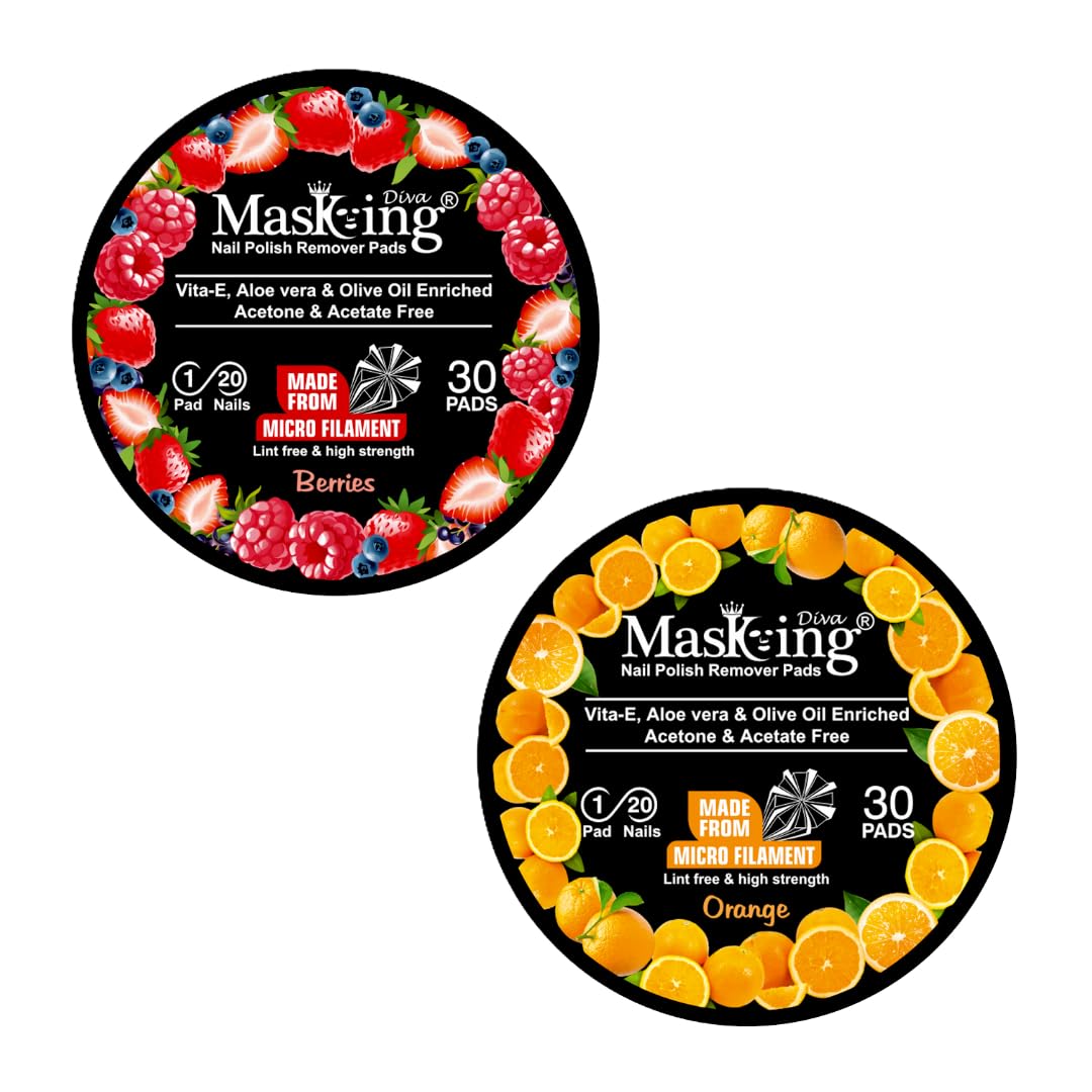 Masking nail polish remover pads, round pads, nail paint remover tissue, wipes Litchi pack 01 (30 pads)