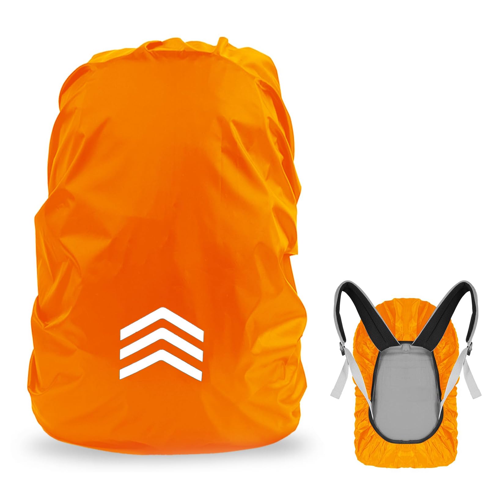 Copri Zaino Impermeabile AiQInu - Parapioggia Con Strisce Riflettenti Per Escursionismo, Campeggio E Ciclismo - Foto 6