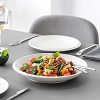 Vista 4 de Villeroy & Boch NewMoon - Cuenco profundo generosamente diseñado para sopas y guarniciones, porcelana premium, apto para lavavajillas, color blanco