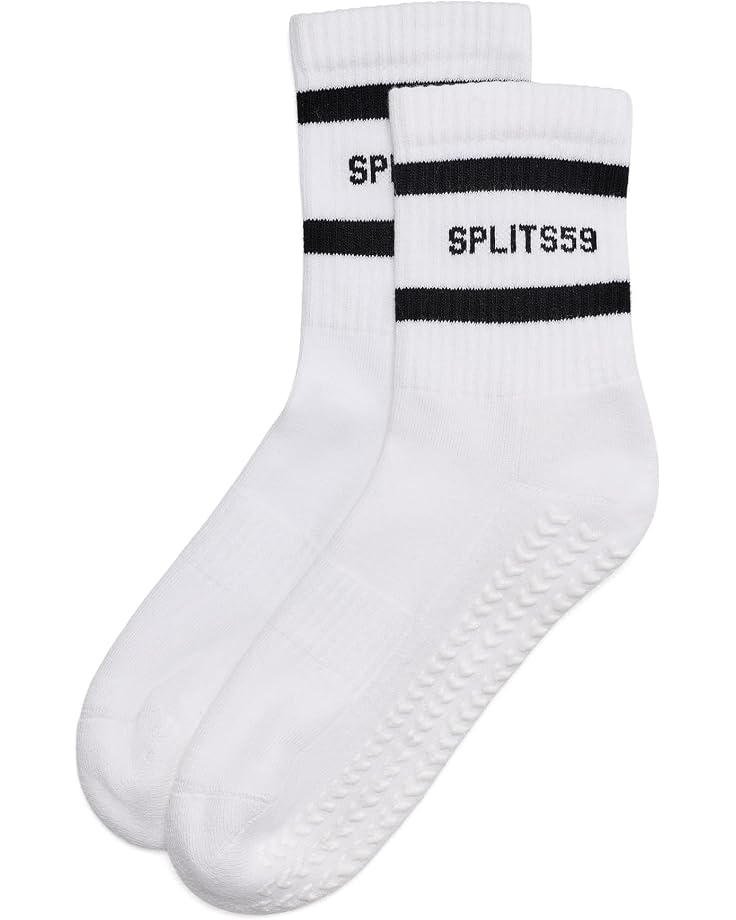 Splits59 Logo Stripe Ankle Socks with Grip - Pair View