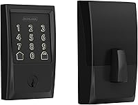 Schlage Encode Smart WiFi Deadbolt - Touchscreen Keypad Keyless Entry, App/Alexa/Google Control, Matte Black BE489WB CEN 622