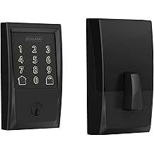 Schlage Encode Smart Wi-Fi Deadbolt Lock with Touchscreen Keypad, Keyless Front Door Entry, App Control, Alexa, Google Home and Airbnb Compatible, Matte Black, BE489WB CEN 622
