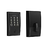 Schlage Encode Smart Wi-Fi Deadbolt Lock with Touchscreen Keypad, Keyless Front Door Entry, App Control, Alexa, Google Home and Airbnb Compatible, Matte Black, BE489WB CEN 622 Matte Black Century