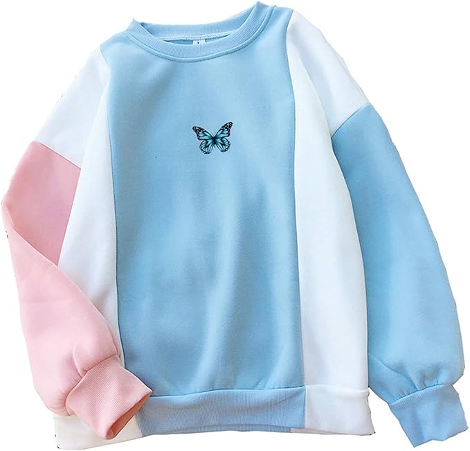 Cute Crewneck Sweatshirt Women's Sweater Fashion Cute Print Top Round