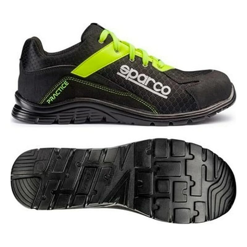 Tênis Sparco 0751741NRGF Preto e Amarelo, Biqueira em Compósito, Tamanho 41