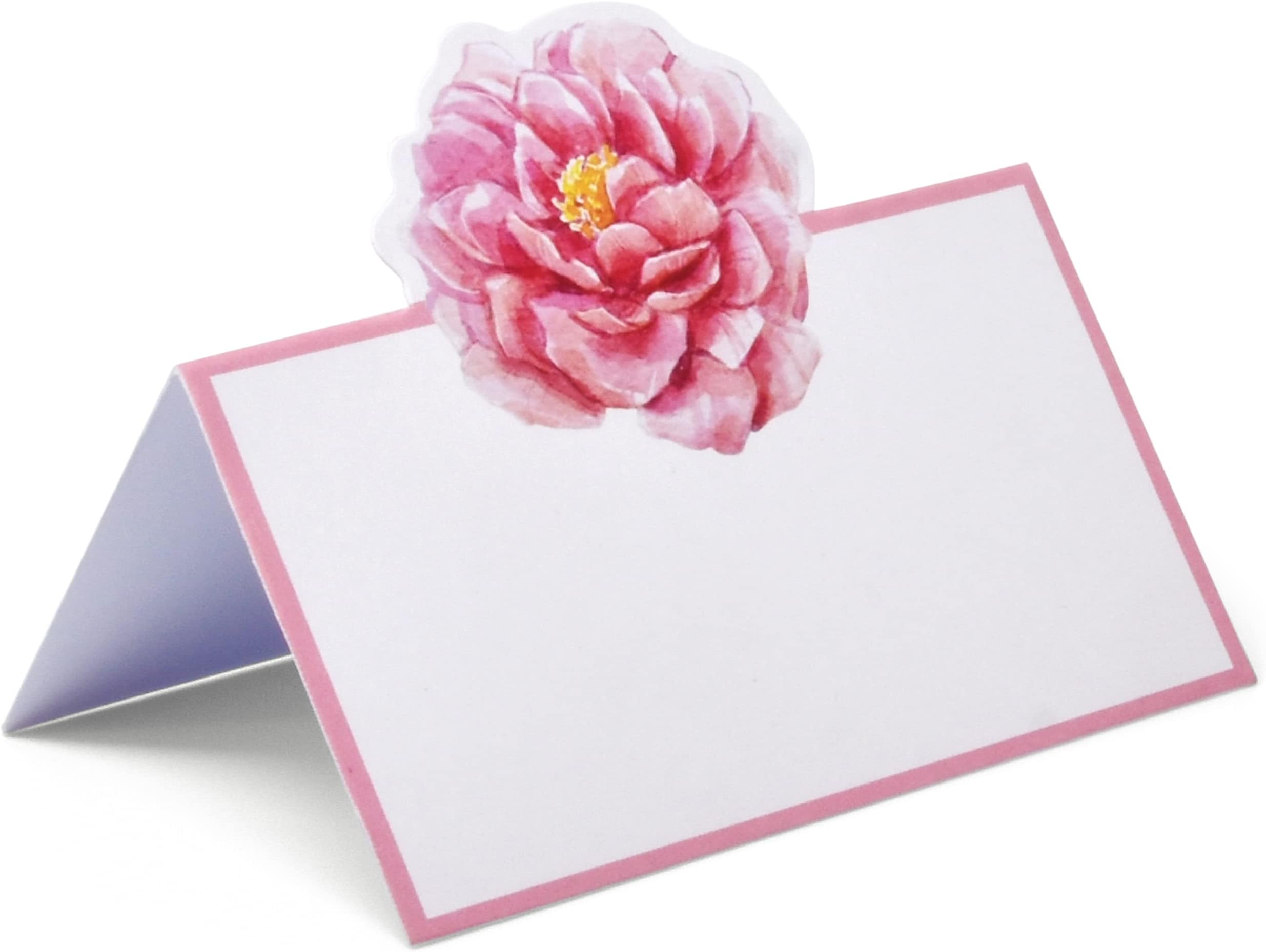 100 Pack Pink Peony Floral Place Cards Flower Wedding
