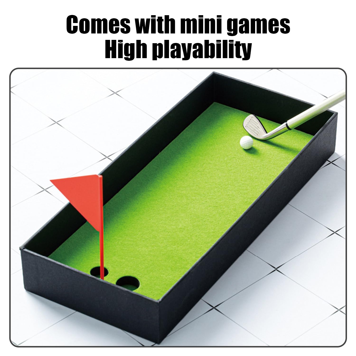 Set regalo da golf mini con palline, gagliardetto e portachiavi decorativo