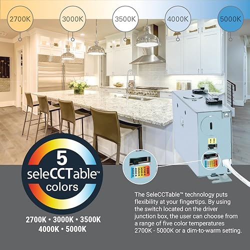 Miniatura 14 de HALO RL 4-Inch Indoor/Outdoor Canless LED Recessed Lighting Downlight with Selectable Color Temperatures - RL4069FSD2W1EWHDM