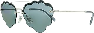 Miu Miu 0MU 57US Gafas, Plateado, 58 para Mujer