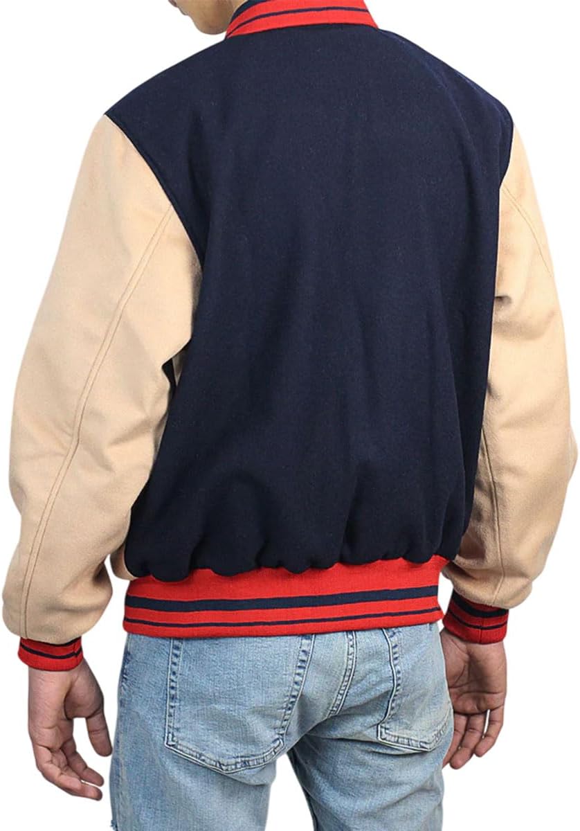 Men's Noah Will Byers Season 5 Bomber Jacket - 80s Style Classic Varsity Jacket For Men