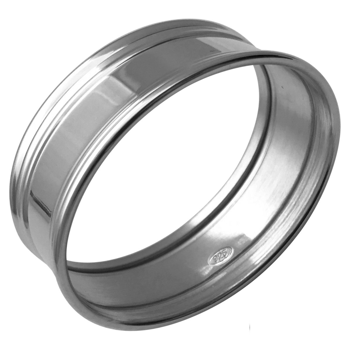 Ronde de Serviette Ovale en Argent Sterling 925 pour Serviettes en Tissu de qualité supérieure 5,5 cm