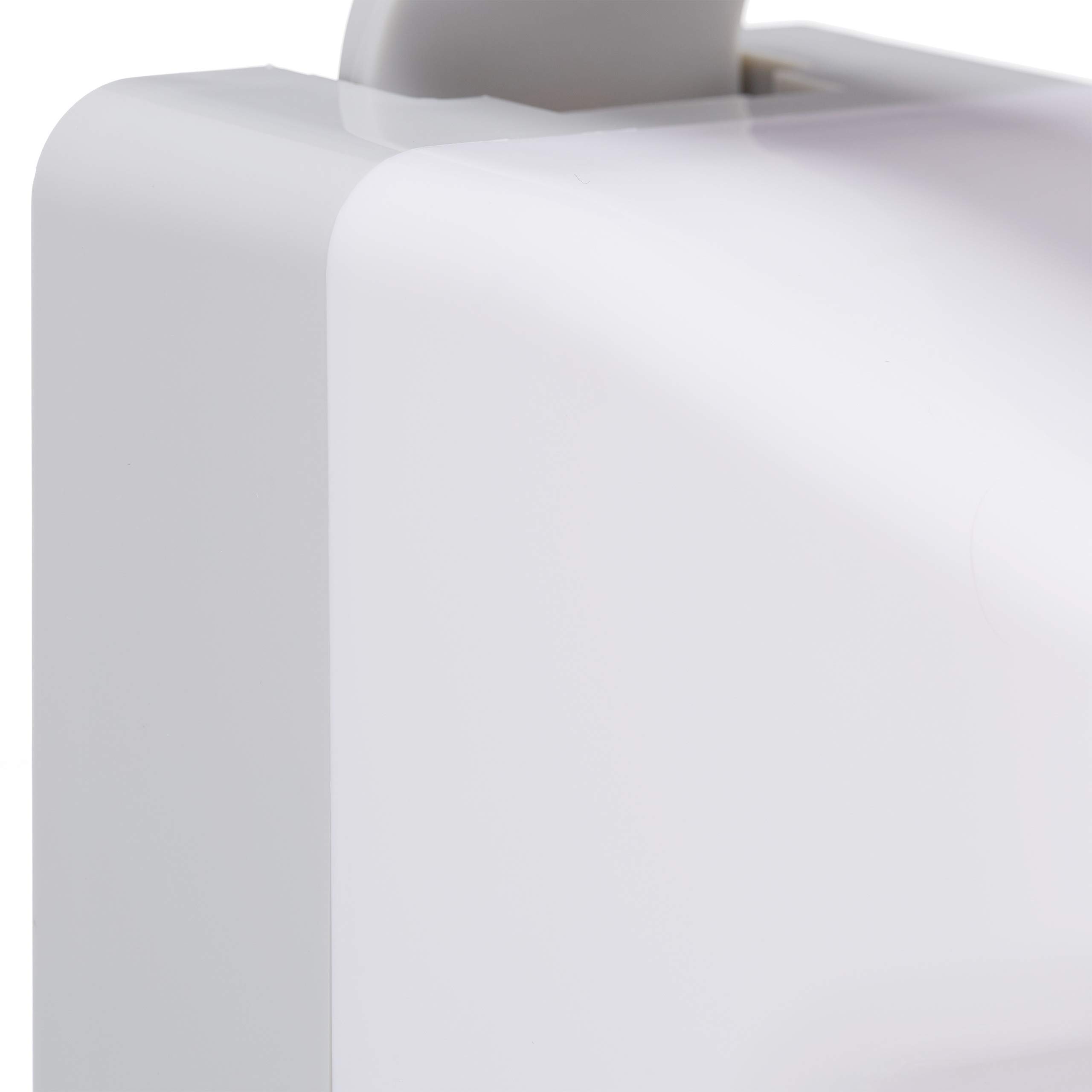 2 Dispensadores de Jabón para Pared, 1000 ml, Bandeja Goteo, Dosificador Desinfectante, Palanca Brazo, ABS, Blanco