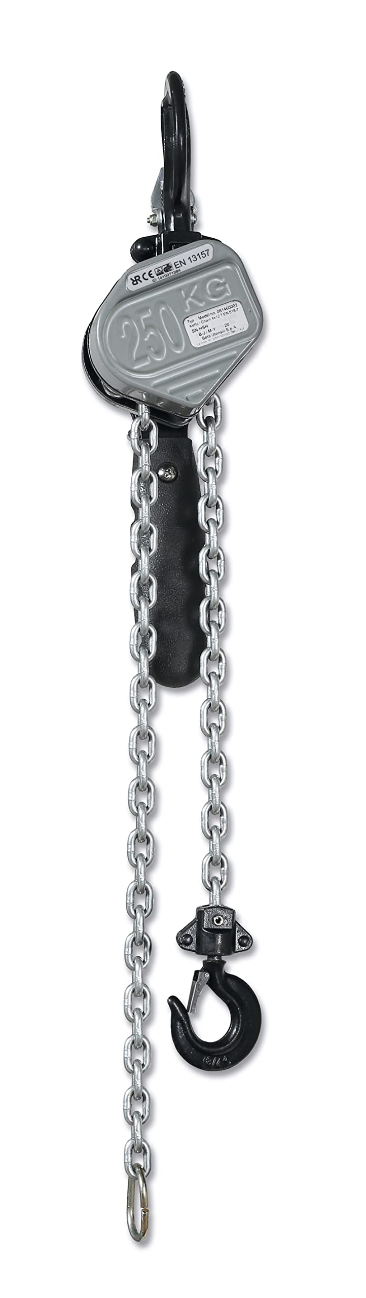 Beta 8146C WLL t 0,​25 - Paranco Professionale Portatile a Leva Compatto, Carico Massimo 250 kg e Altezza Sollevamento 1,​5M, Peso 2,​5 Kg