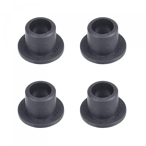 Miniatura 106 de uxcell Rodamientos de manga con bridas 0.118 in Diámetro 0.181 in OD 0.197 in Longitud POM Envueltos Bujes sin aceite Negro 4pcs