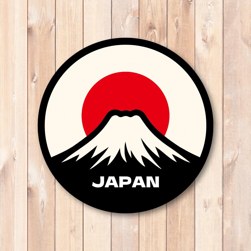Amazon.co.jp: 富士山と日の丸ステッカー 愛夢侍エディション 100mm