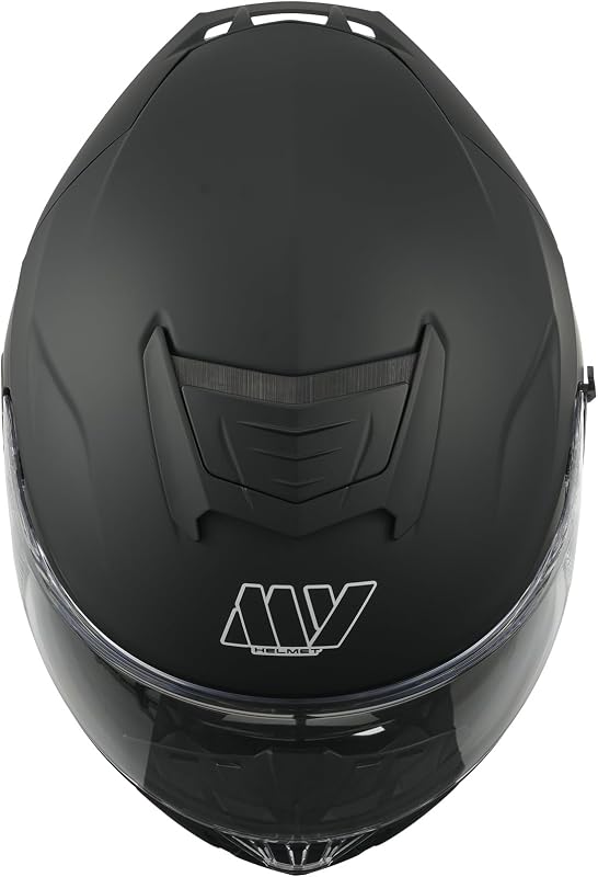 MY Motoros Bukósisak Teljes Arcvédelem Napellenző ECE 22.06 Férfi Női - M(57-58CM), matte black