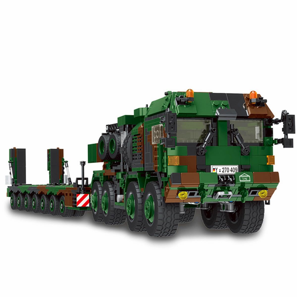 Gonli Germany HX-81 Heavy Transporter Building Toys WW2 Toys Tank Transport Truck Building Block Bricks Gifts for Adults