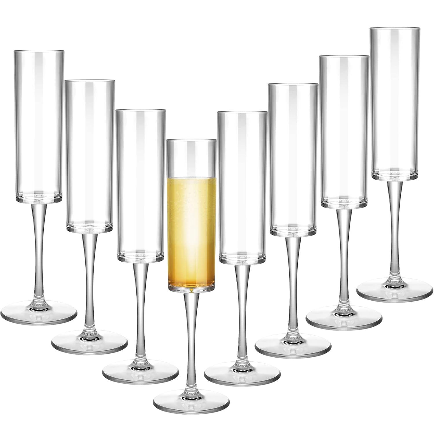 Champagne Flutes Goblets Plastic Acrylic Wine Toasting Goblets Crystal Disposable Cocktail Cups Drinkware Reusable For Christmas Party Wedding
