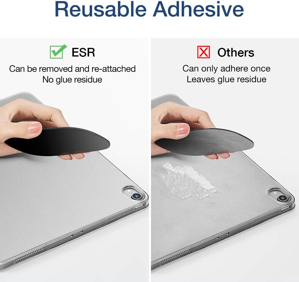 ESR Slim Mouse Holder, Case for Magic Mouse, with Reusable Adhesive, No Glue Residue, Compact Elastic Pouch/Carrying Sleeve, Can Be Attached to iPad or MacBook, Black