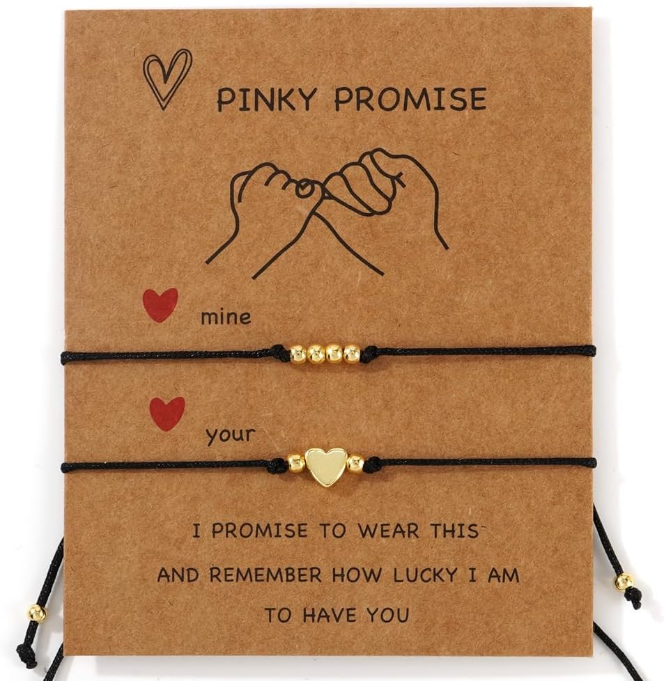 Promise Cross Heart Beaded 2PCS Bracelets for Women,Stack Layered Waterproof String Bracelet Valentine Anniversary Birthday Jewelry Gift - Image 6