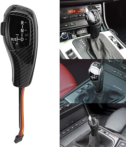 Miniatura 5 de Acouto Pomo de palanca de cambios automático para E46 E60 E61 Refit para coche F30 eléctrico LHD automático LED palanca de cambios Kit de